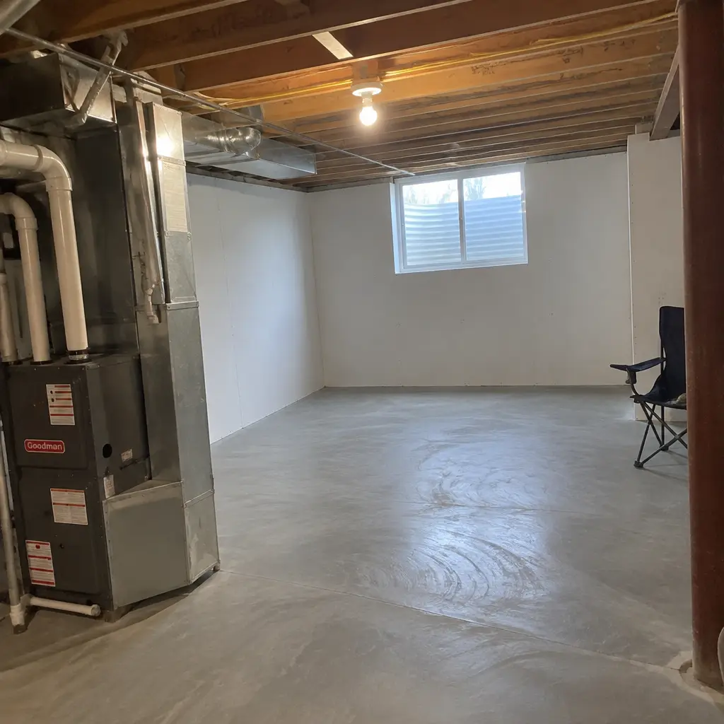 After - same Springdale Brampton ON town basement with new 7'4" ceiling