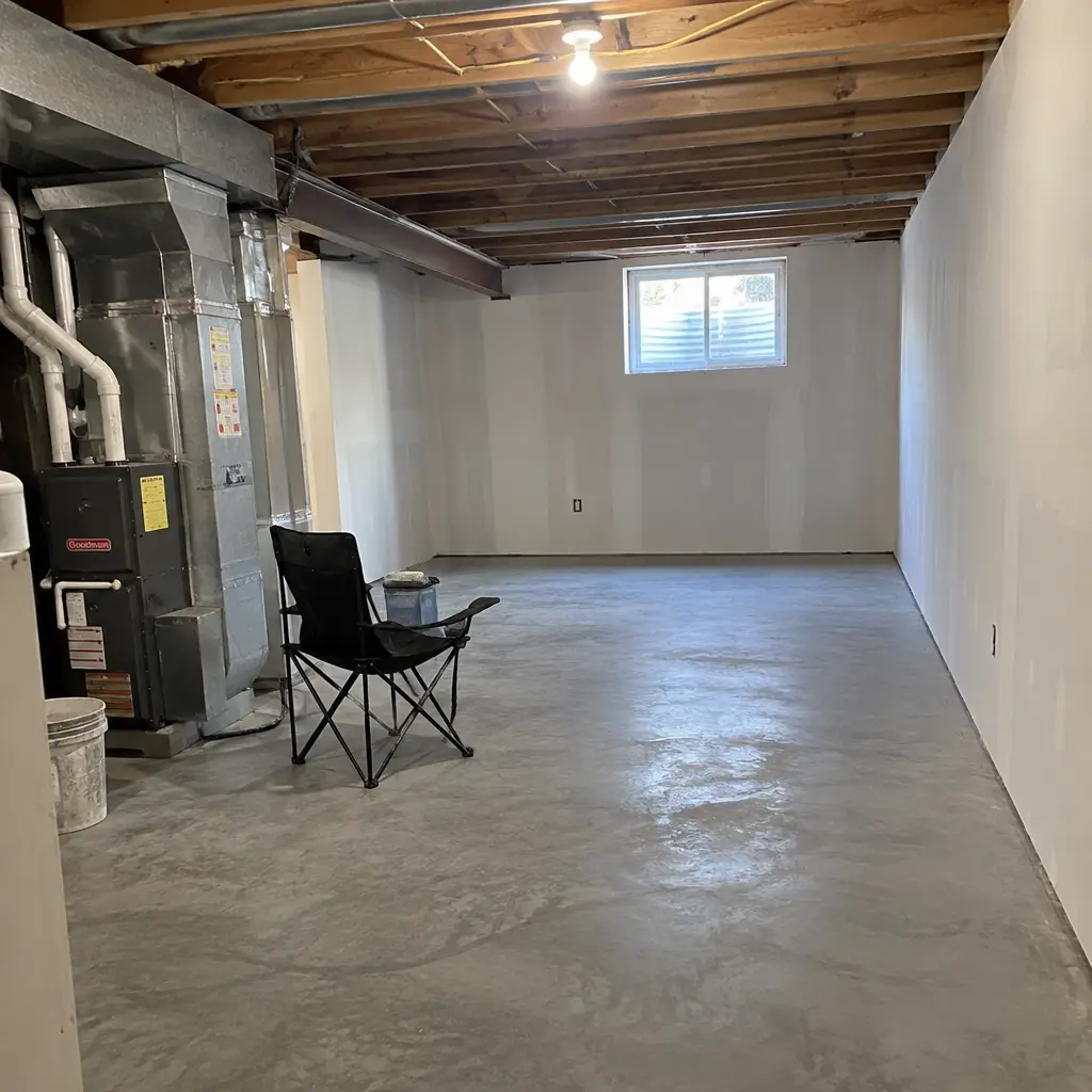 After - same North Galt Cambridge ON mid-century bungalow basement with new 7'10" ceiling
