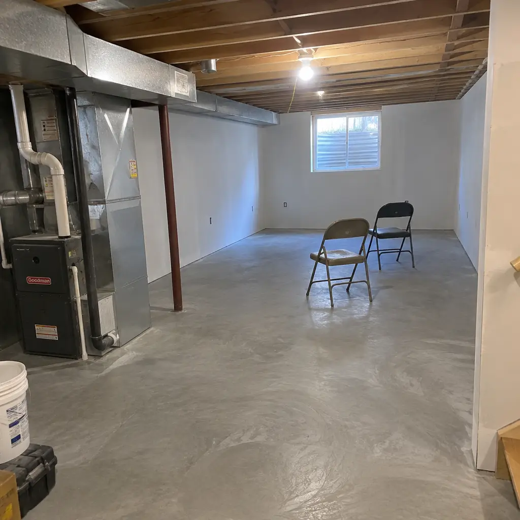 After - same Long Branch Etobicoke ON semi-detached basement with new 7'6" ceiling