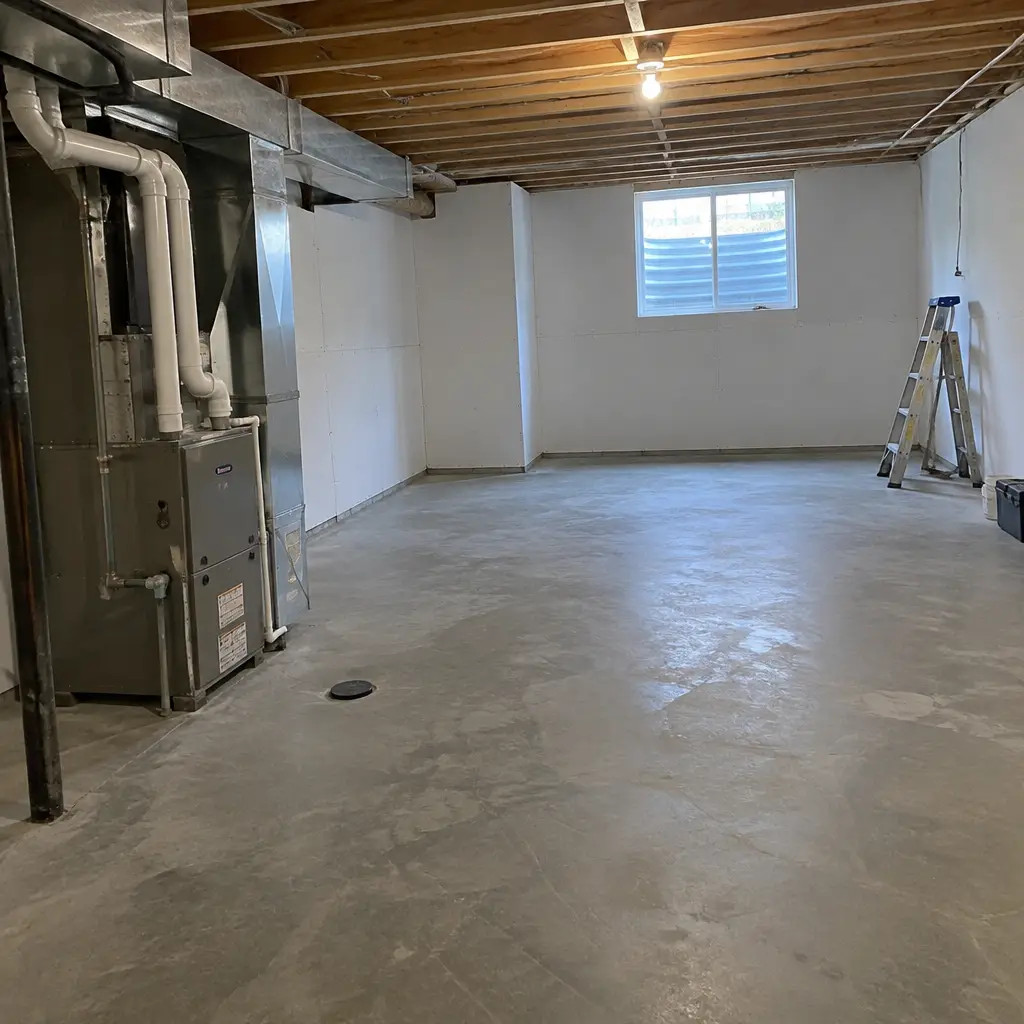 After - same Kortright Guelph ON ranch bungalow basement with new 7'4" ceiling