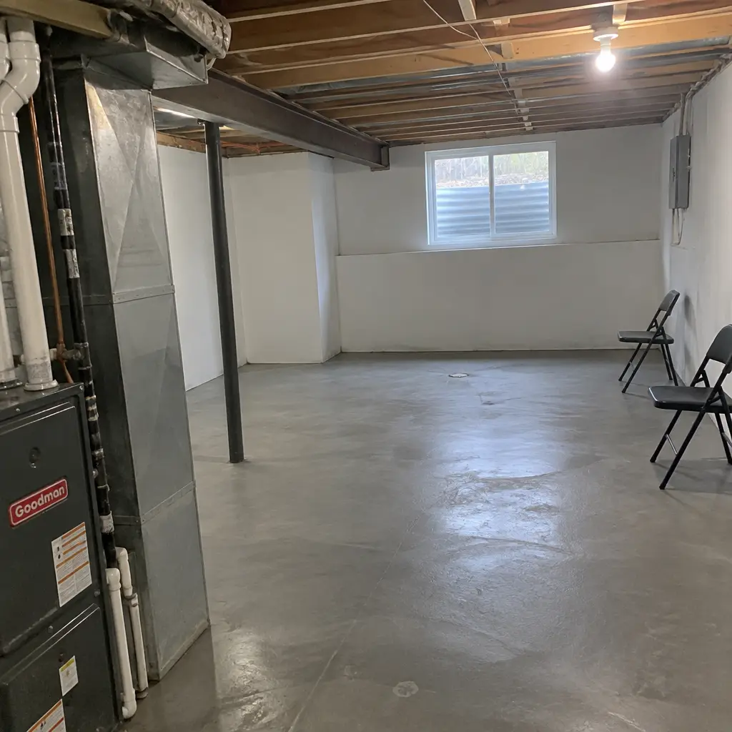 After - same Old Milton Milton ON wartime semi basement with new 7'10" ceiling
