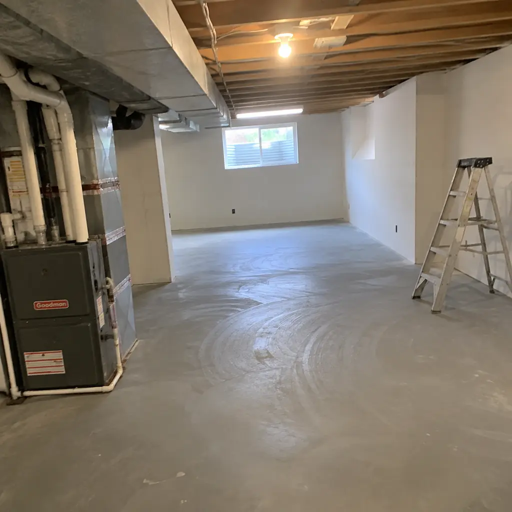After - same Streetsville Mississauga ON bungalow basement with new 7'8" ceiling