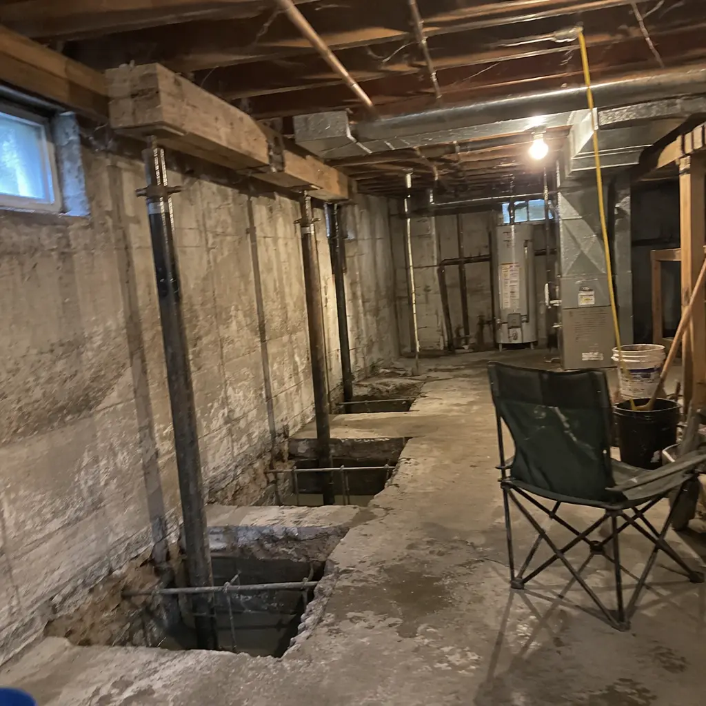 Before - cramped 5'6" ceiling in Willowdale North York ON 1976 Victorian basement