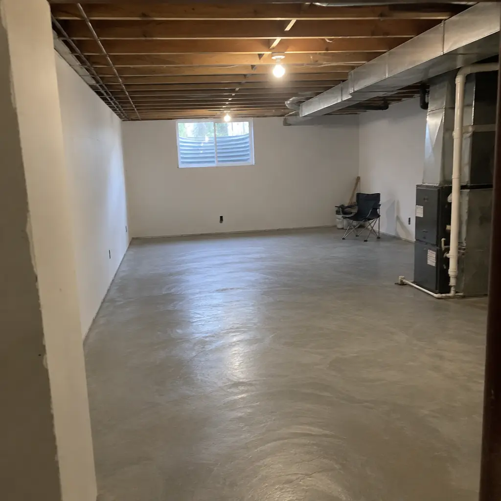 After - same Otonabee Peterborough ON detached brick two-storey basement with new 7'10" ceiling