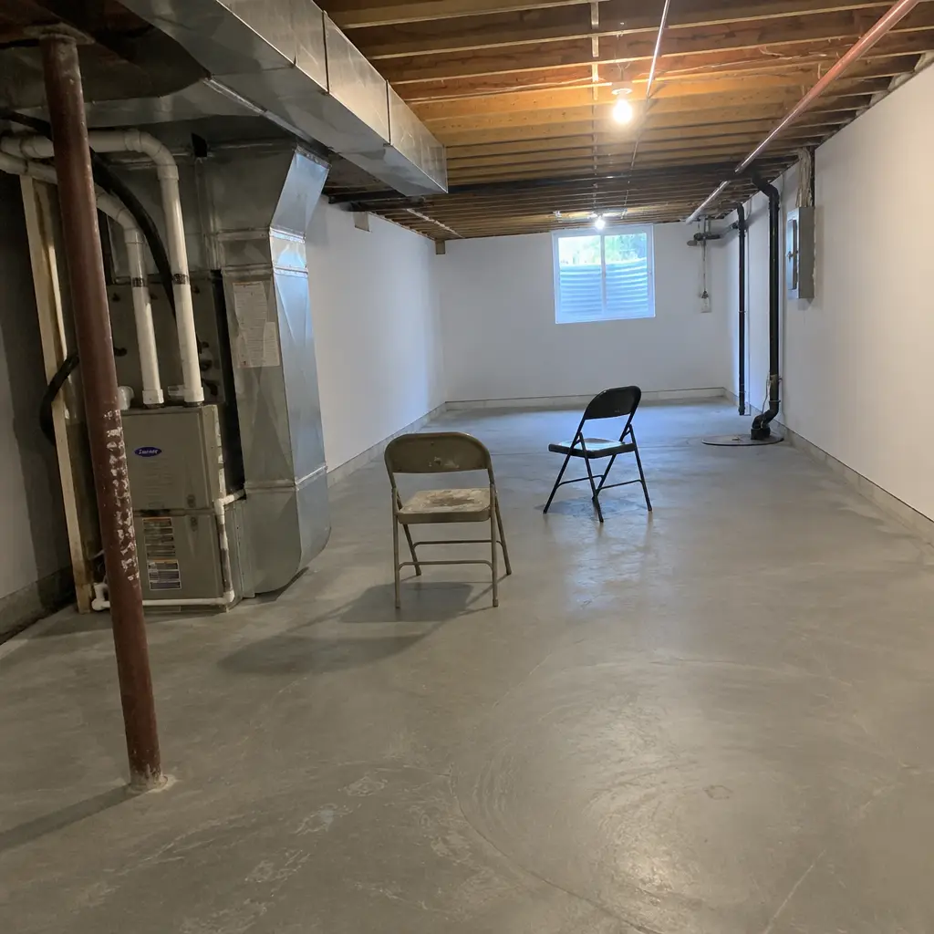 After - same Rougemount Pickering ON wartime bungalow basement with new 7'10" ceiling