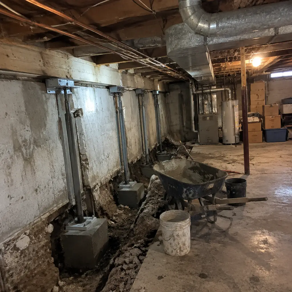 Before - cramped 5'6" ceiling in Agincourt Scarborough ON 1971 two-storey detached basement