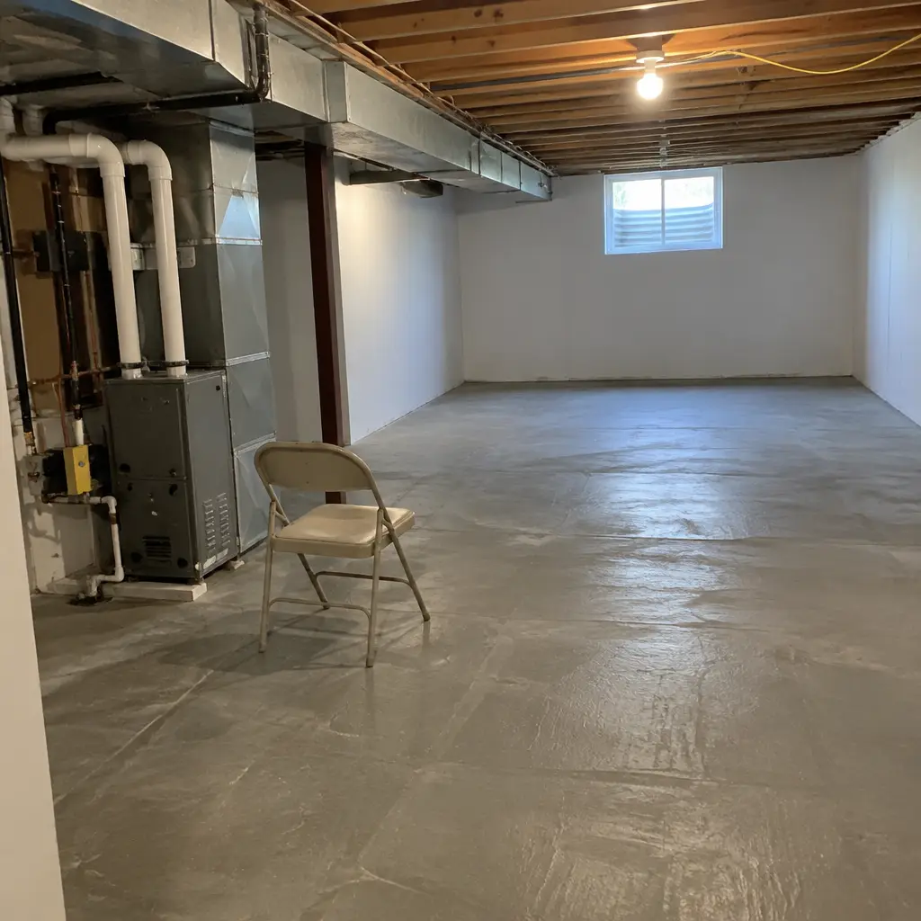 After - same The Beaches Toronto ON backsplit basement with new 7'6" ceiling