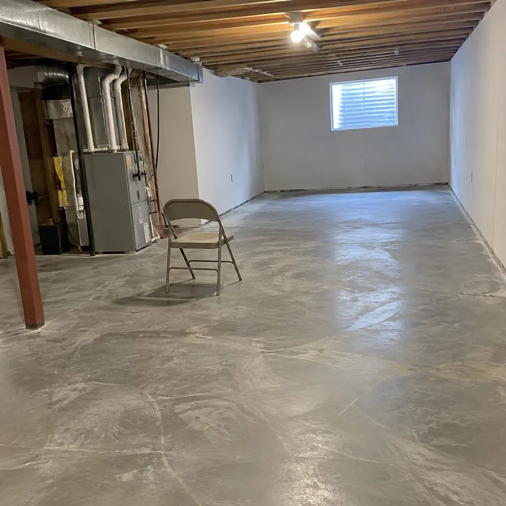 After - same Concord Vaughan ON raised ranch basement with new 8'2" ceiling
