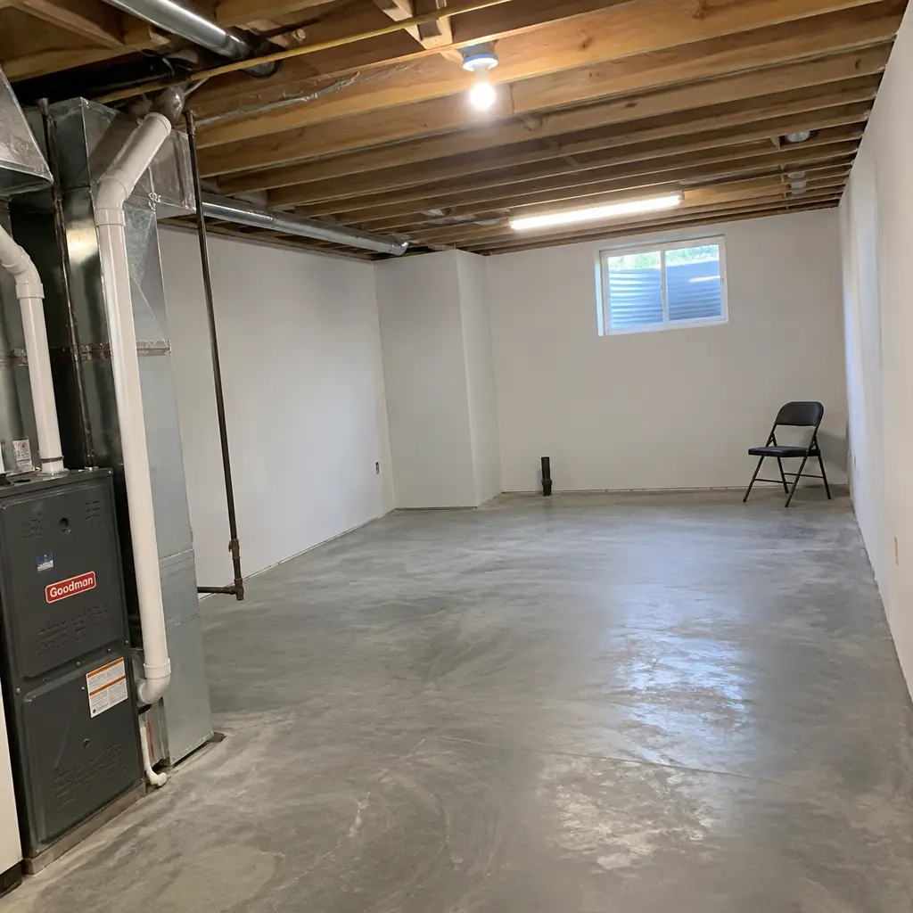 After - same Rossland Whitby ON detached brick basement with new 8'0" ceiling