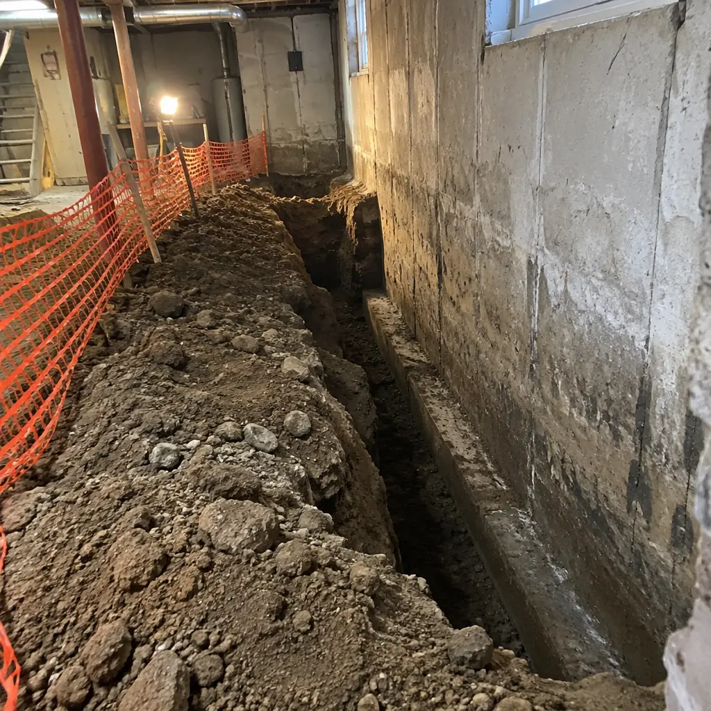 Basement Underpinning in Toronto, ON - excavation start