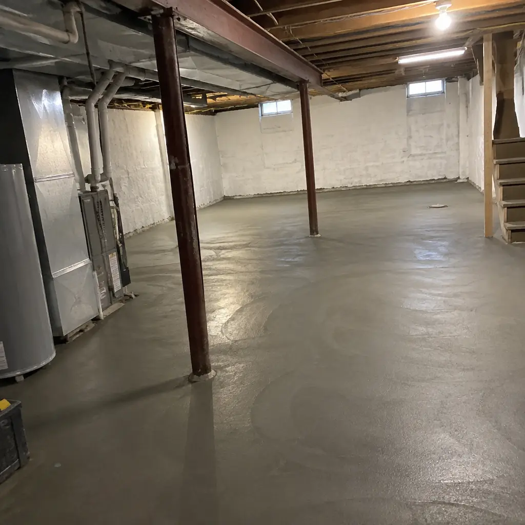 Basement Underpinning in Toronto, ON - finished slab fresh