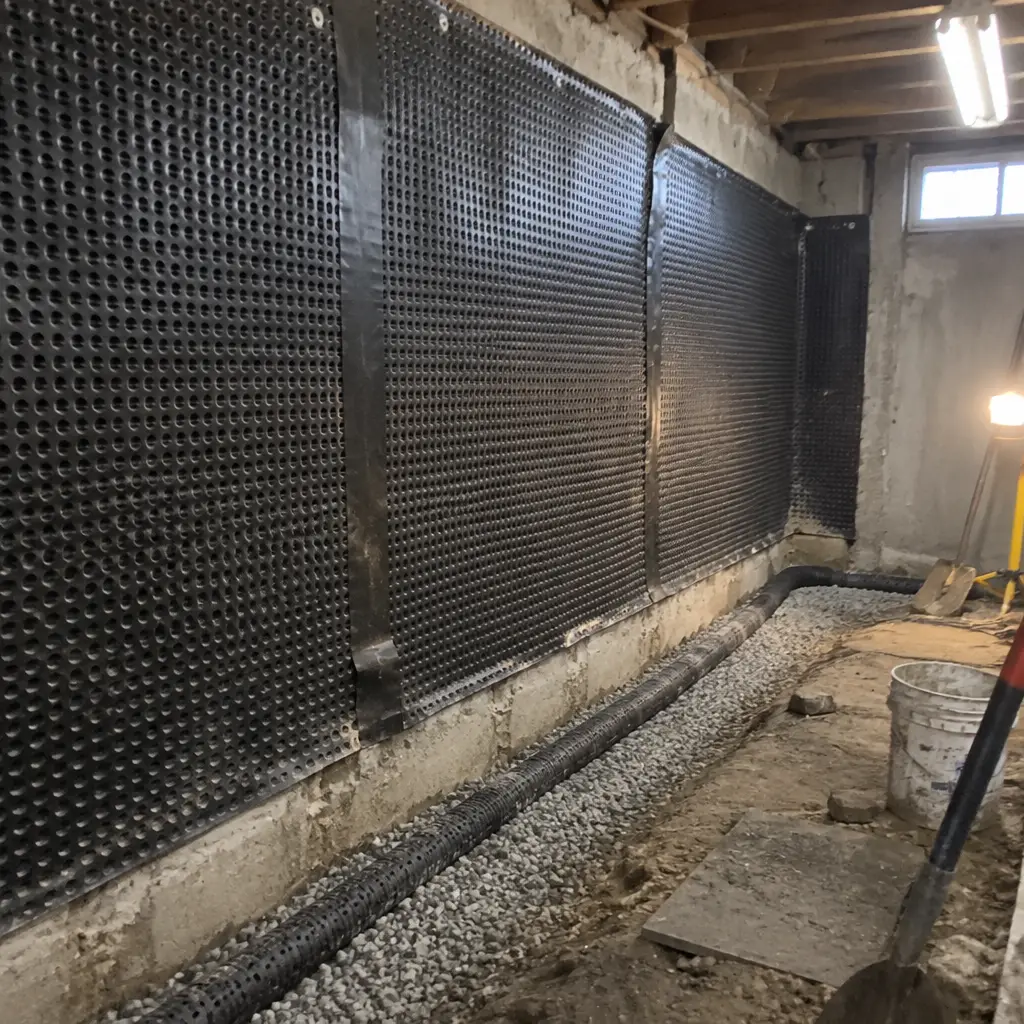 Interior Waterproofing in Toronto, City of Toronto - Weeping Tile Replacement, Sump Basin Installation & Delta-MS Membrane