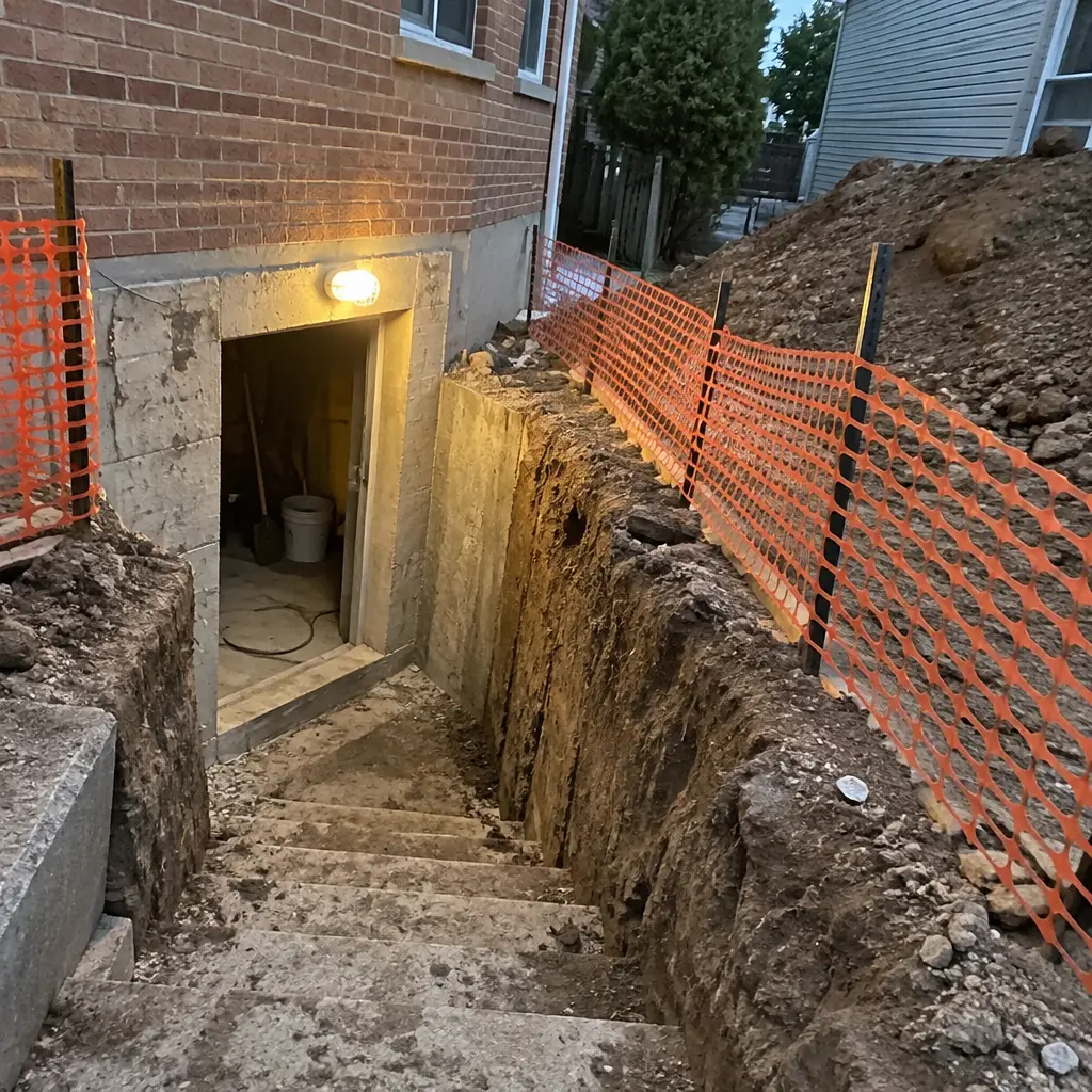 Basement Walkout in Toronto, City of Toronto - Exterior Excavation, Retaining Walls & Weatherproof Entrance Construction
