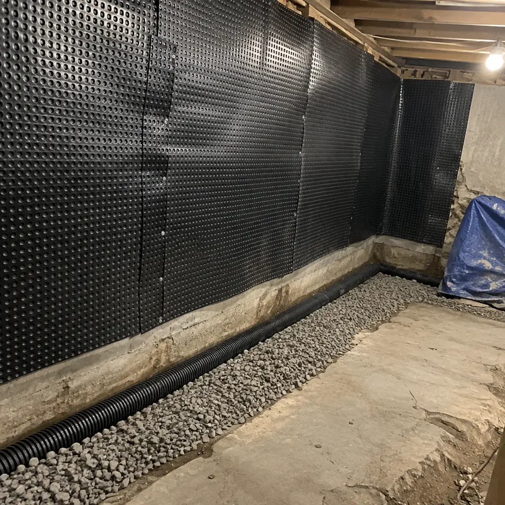 Heritage Rubble-Stone Foundation Underpinning in Aurora Heights, Aurora, ON - Rubble-stone converted to poured concrete + lowered