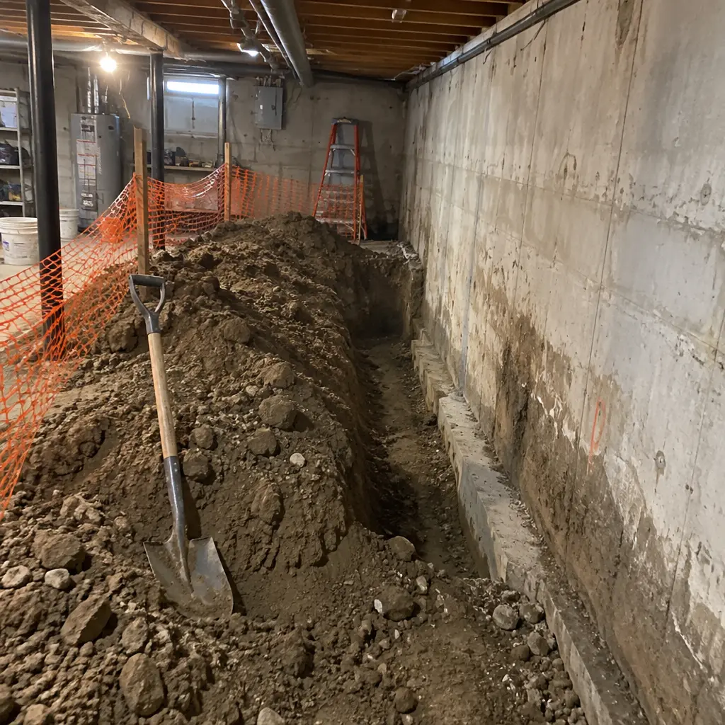 Partial Crawl-Space Underpinning in Hills of St Andrew, Aurora, ON - Front crawl-space section only