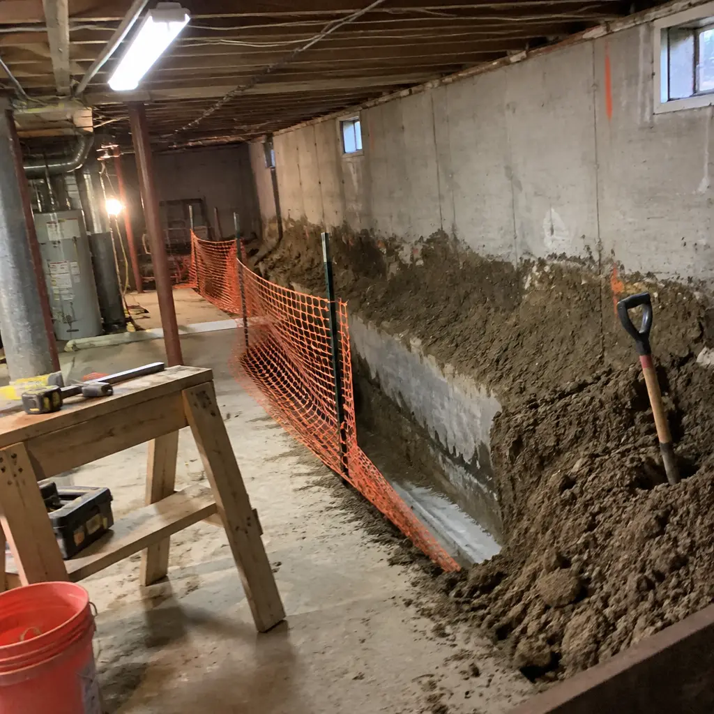 Partial Crawl-Space Underpinning in Springdale, Brampton, ON - Front crawl-space section only