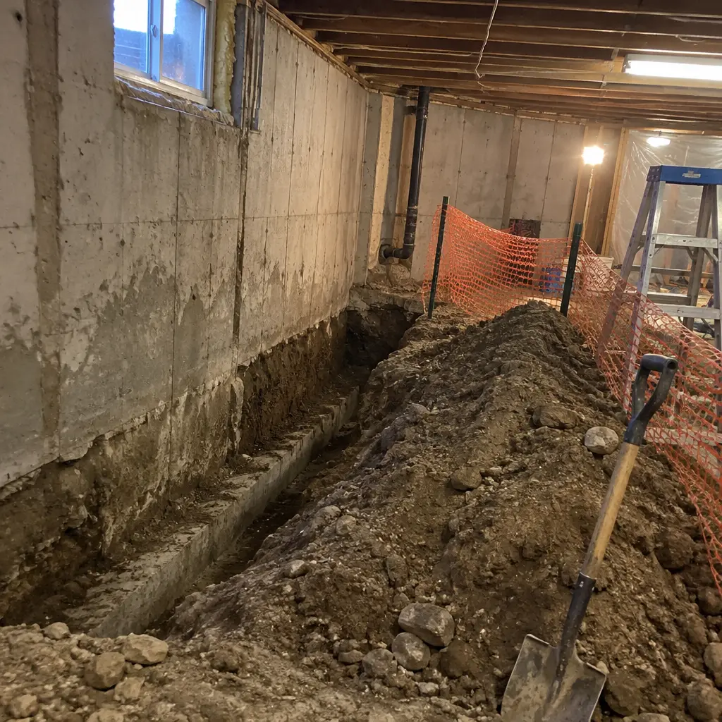 Partial Crawl-Space Underpinning in Terrace Hill, Brantford, ON - Front crawl-space section only
