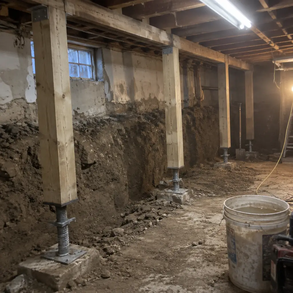 Semi-Detached Shared-Wall Underpinning in Downtown Brantford, Brantford, ON - Full perimeter including shared party wall