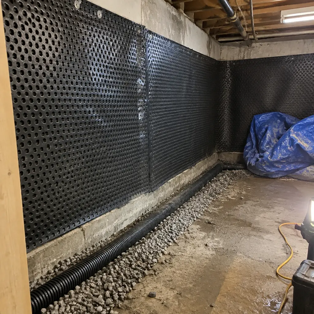Heritage Rubble-Stone Foundation Underpinning in Eagle Place, Brantford, ON - Rubble-stone converted to poured concrete + lowered