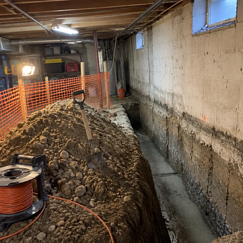 Partial Crawl-Space Underpinning in Aldershot, Burlington, ON - Front crawl-space section only