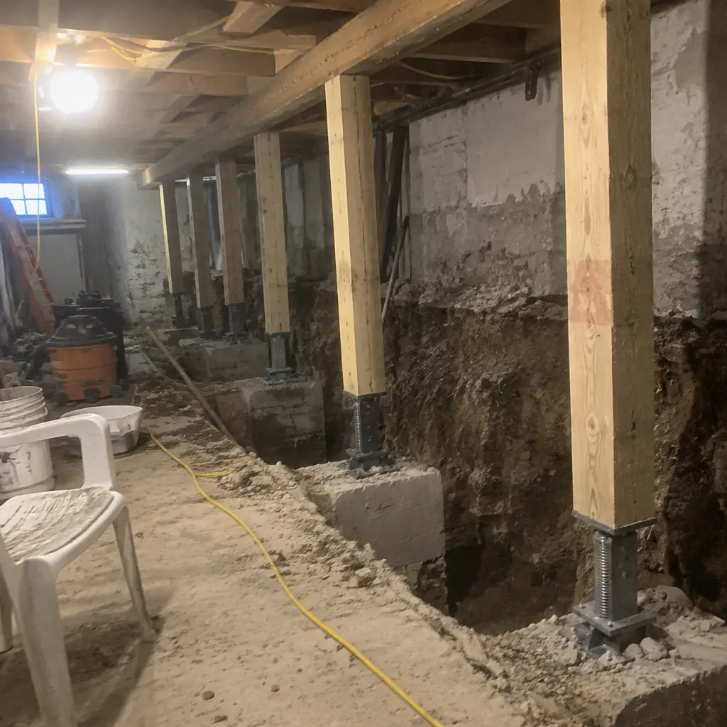 Semi-Detached Shared-Wall Underpinning in The Kingsway, Etobicoke, ON - Full perimeter including shared party wall