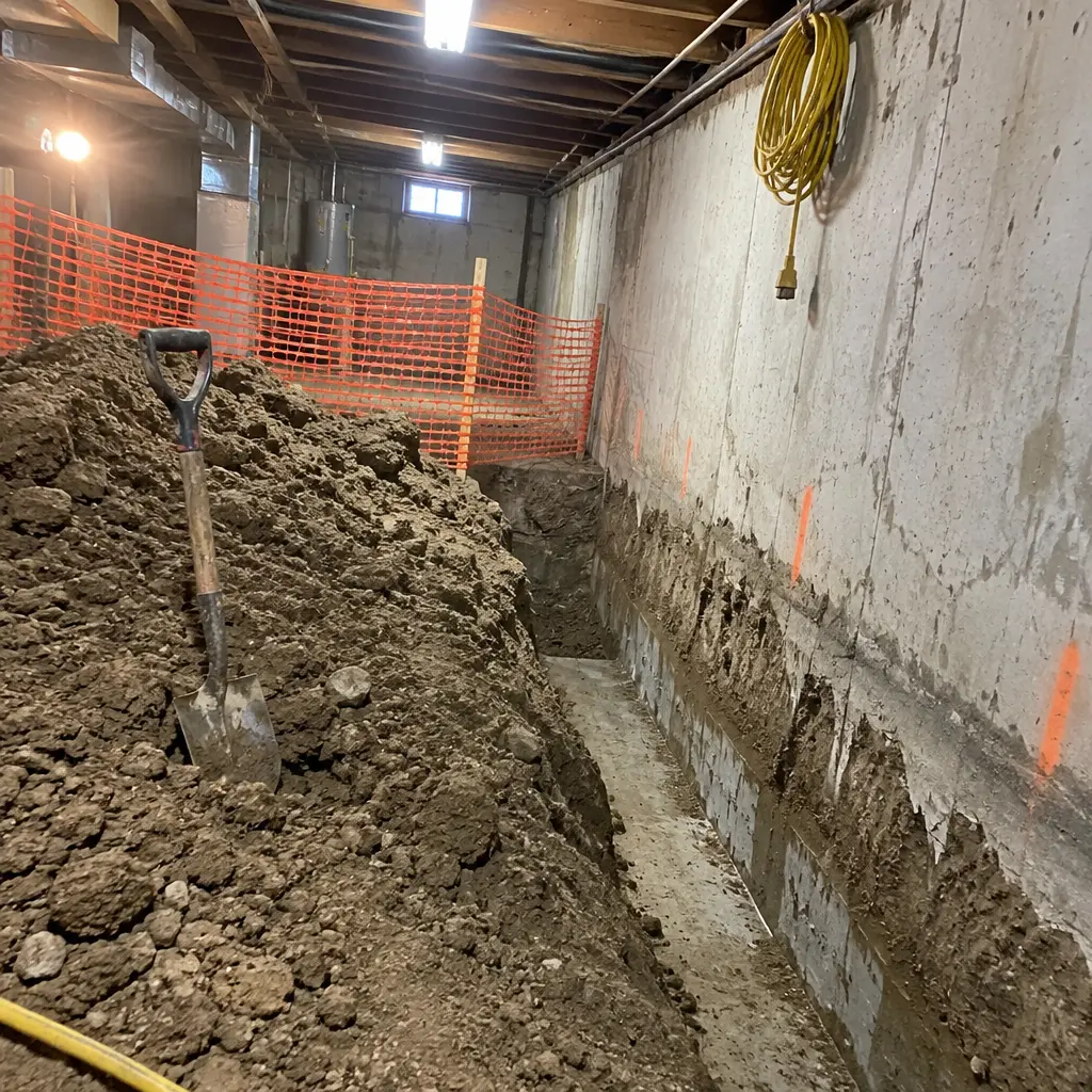 Partial Crawl-Space Underpinning in The Kingsway, Etobicoke, ON - Front crawl-space section only