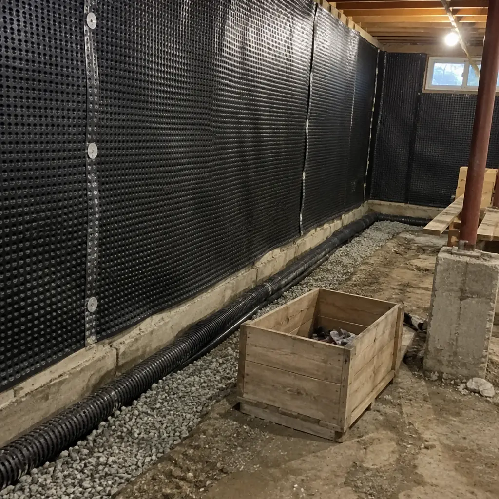 Heritage Rubble-Stone Foundation Underpinning in Westminster Woods, Guelph, ON - Rubble-stone converted to poured concrete + lowered