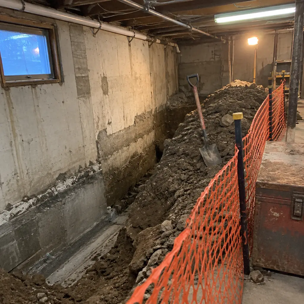 Partial Crawl-Space Underpinning in Westdale, Hamilton, ON - Front crawl-space section only