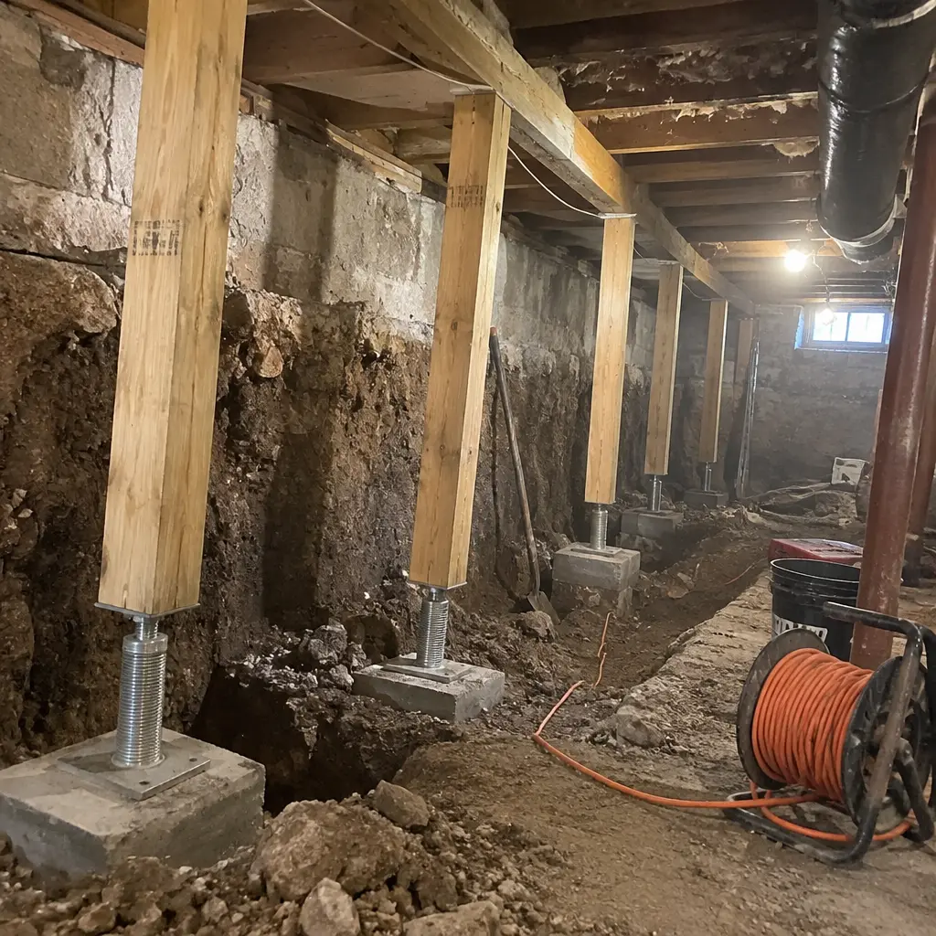 Semi-Detached Shared-Wall Underpinning in Downtown Kitchener, Kitchener, ON - Full perimeter including shared party wall