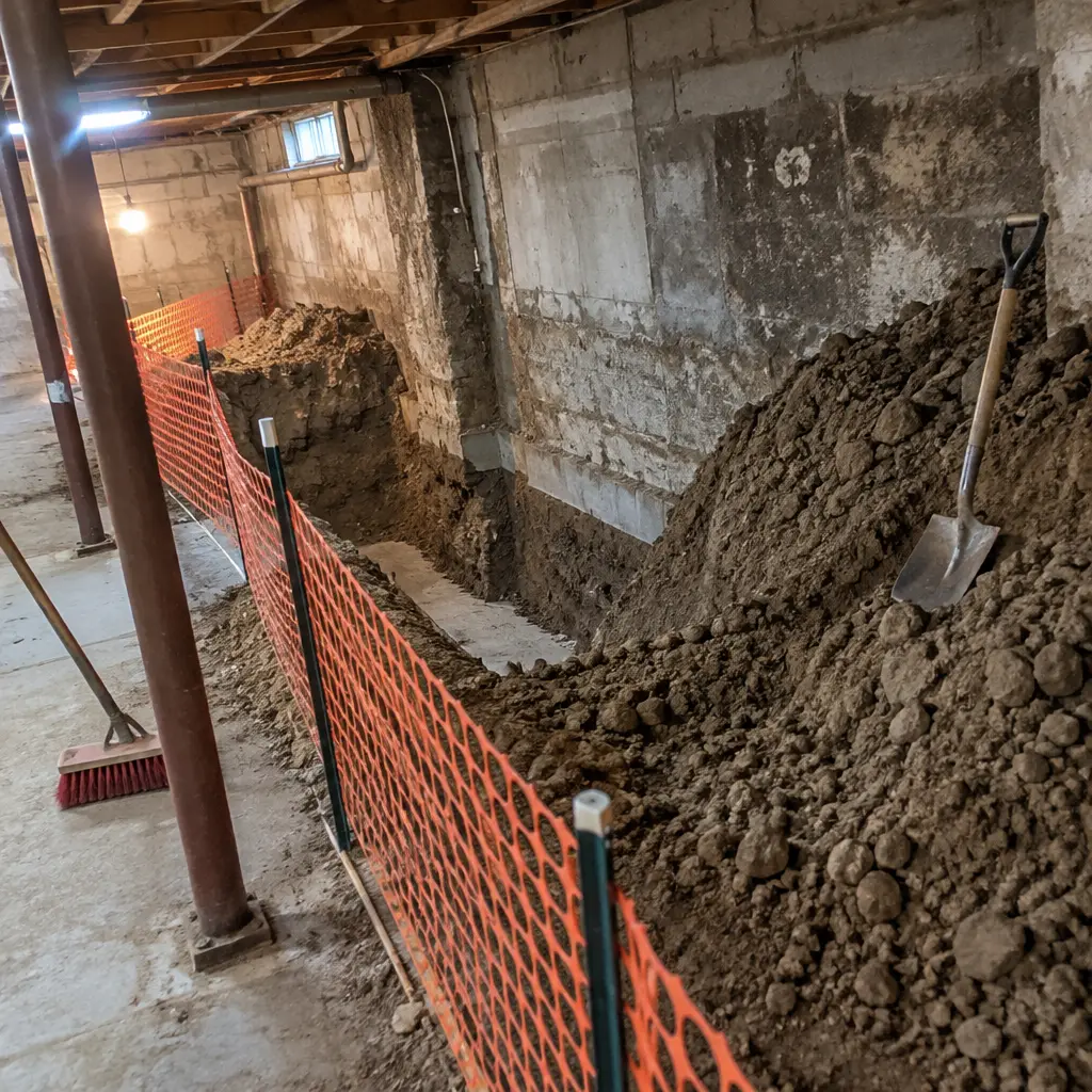 Partial Crawl-Space Underpinning in Downtown Kitchener, Kitchener, ON - Front crawl-space section only