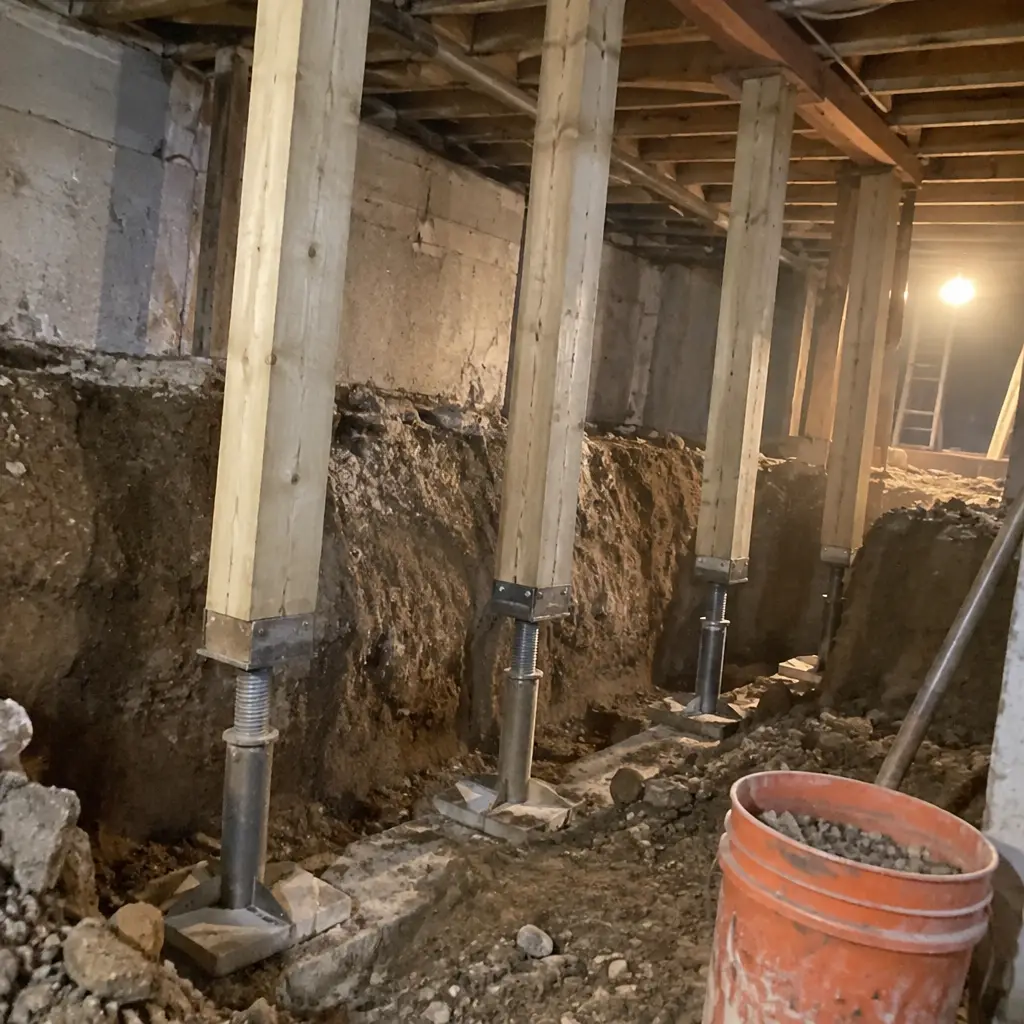 Semi-Detached Shared-Wall Underpinning in Cathedraltown, Markham, ON - Full perimeter including shared party wall