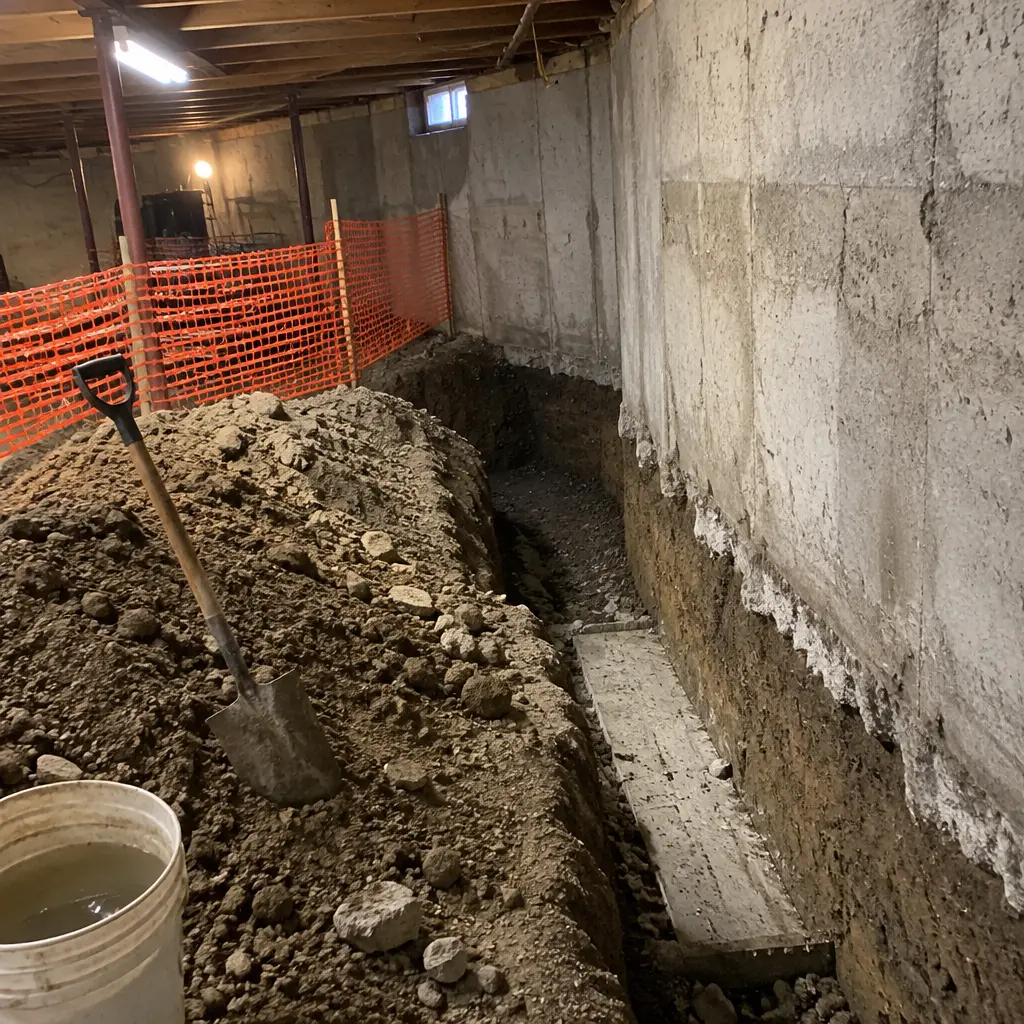 Partial Crawl-Space Underpinning in Erin Mills, Mississauga, ON - Front crawl-space section only