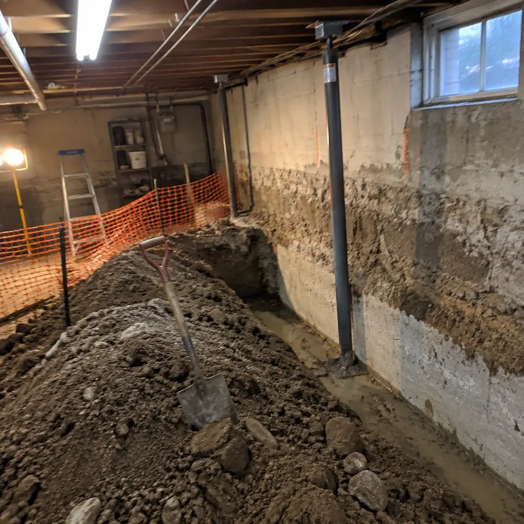 Partial Crawl-Space Underpinning in Don Mills, North York, ON - Front crawl-space section only
