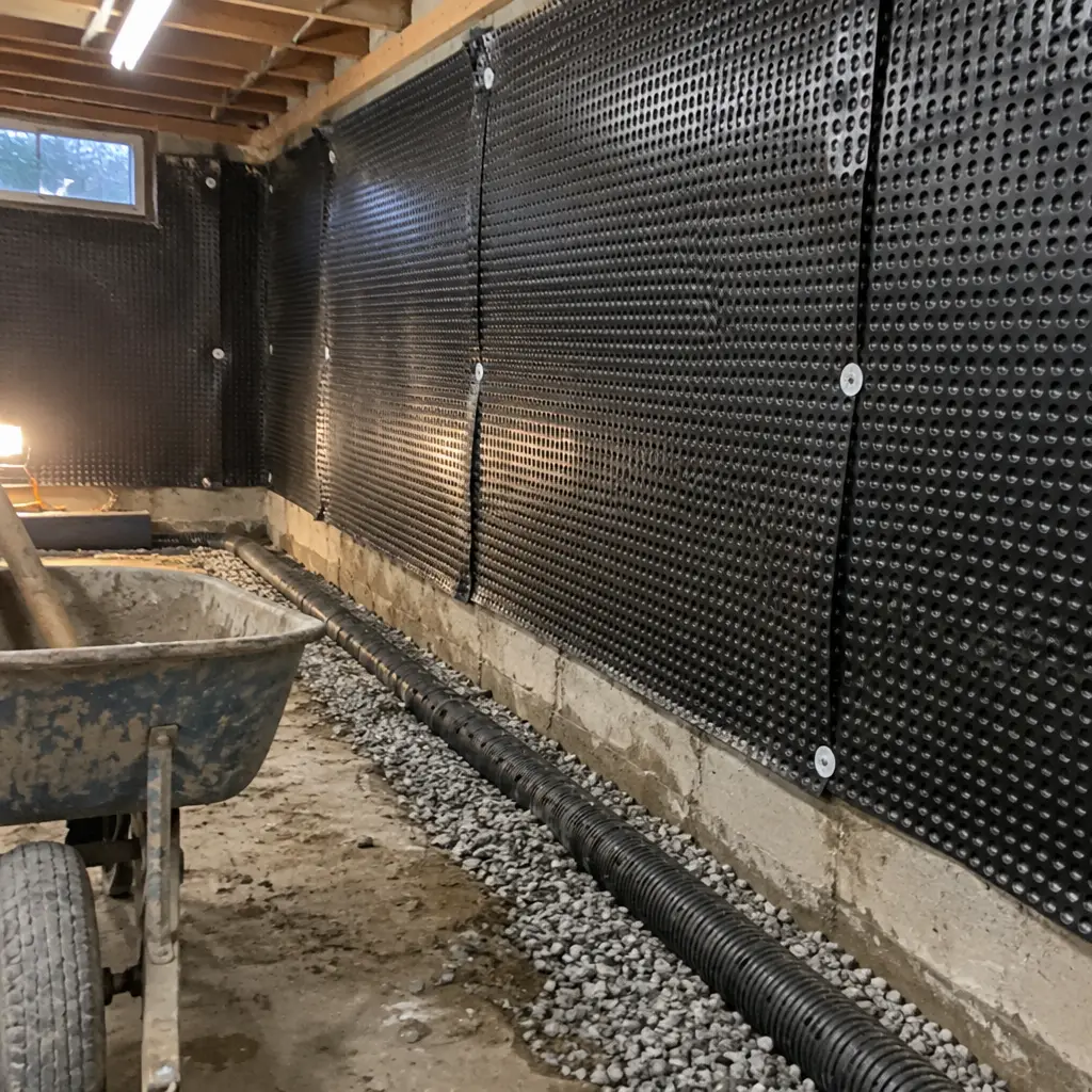Heritage Rubble-Stone Foundation Underpinning in Lakeview, Oshawa, ON - Rubble-stone converted to poured concrete + lowered