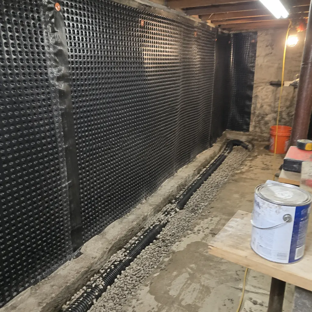 Heritage Rubble-Stone Foundation Underpinning in West End, Peterborough, ON - Rubble-stone converted to poured concrete + lowered