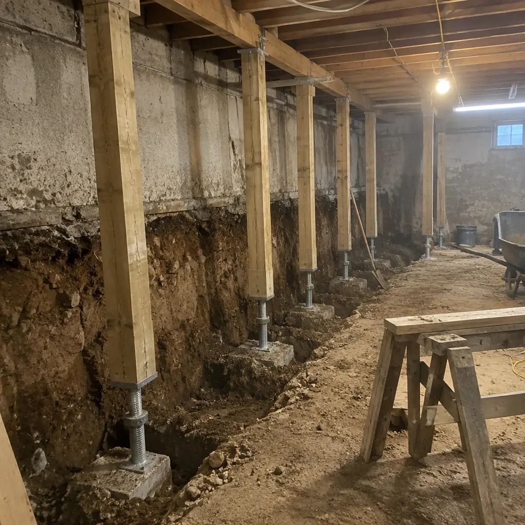 Semi-Detached Shared-Wall Underpinning in Elgin Mills, Richmond Hill, ON - Full perimeter including shared party wall