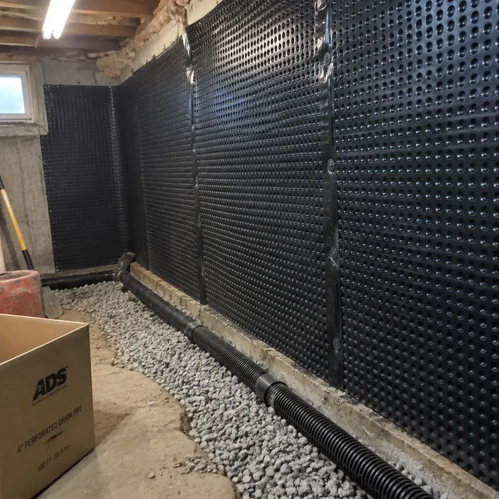 Heritage Rubble-Stone Foundation Underpinning in Oak Ridges, Richmond Hill, ON - Rubble-stone converted to poured concrete + lowered