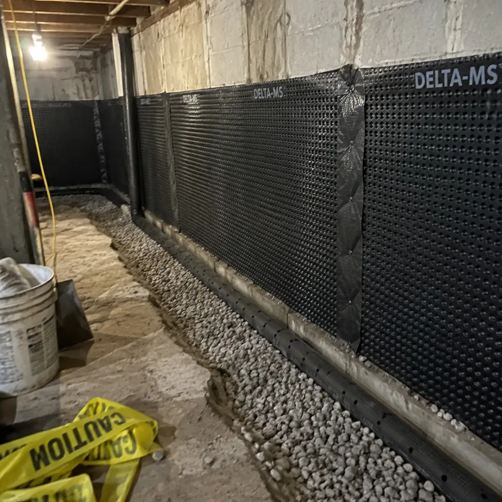 Heritage Rubble-Stone Foundation Underpinning in Bluffs, Scarborough, ON - Rubble-stone converted to poured concrete + lowered