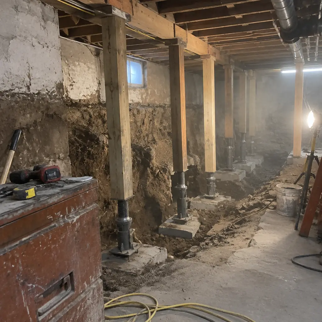 Semi-Detached Shared-Wall Underpinning in Agincourt, Scarborough, ON - Full perimeter including shared party wall