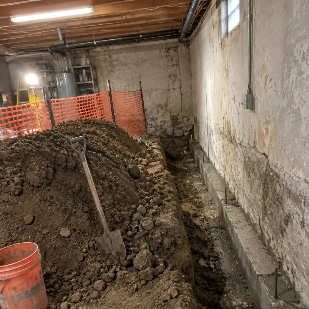 Partial Crawl-Space Underpinning in The Beaches, Toronto, ON - Front crawl-space section only