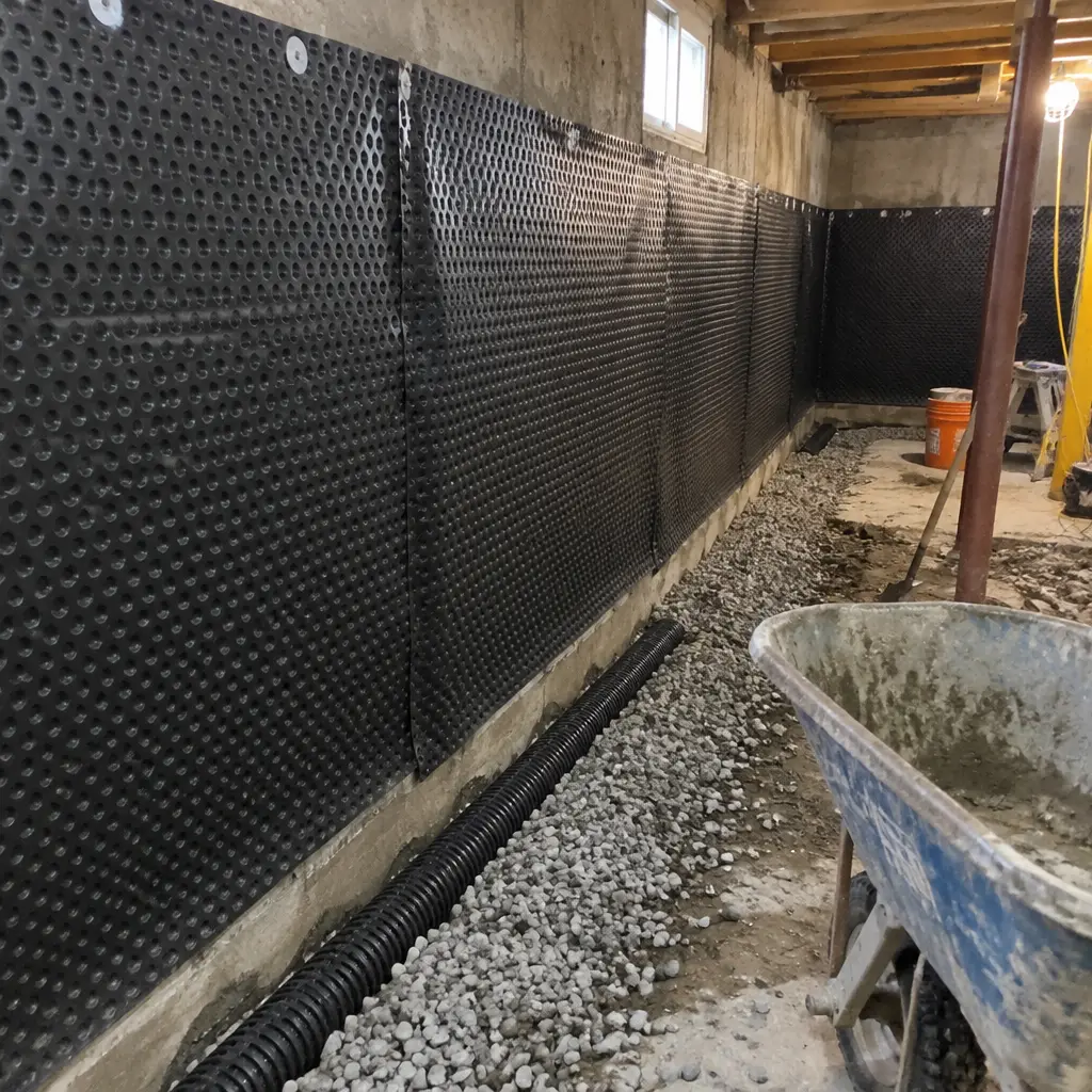 Heritage Rubble-Stone Foundation Underpinning in Cabbagetown, Toronto, ON - Rubble-stone converted to poured concrete + lowered