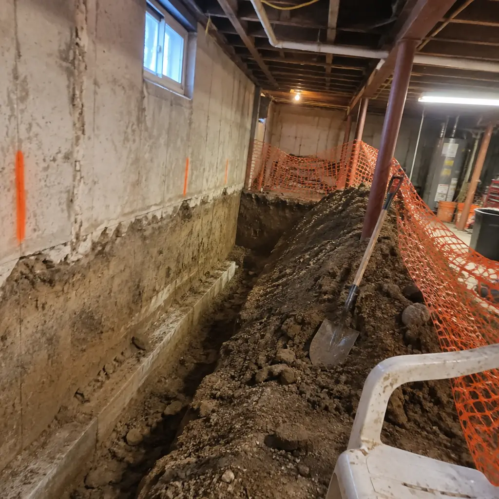 Partial Crawl-Space Underpinning in Kleinburg, Vaughan, ON - Front crawl-space section only