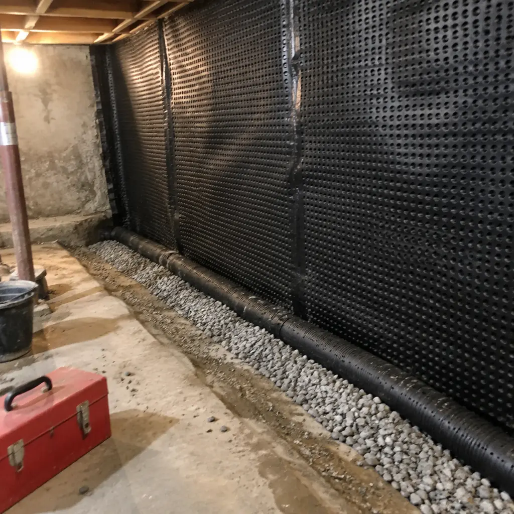 Heritage Rubble-Stone Foundation Underpinning in Lakeshore, Waterloo, ON - Rubble-stone converted to poured concrete + lowered
