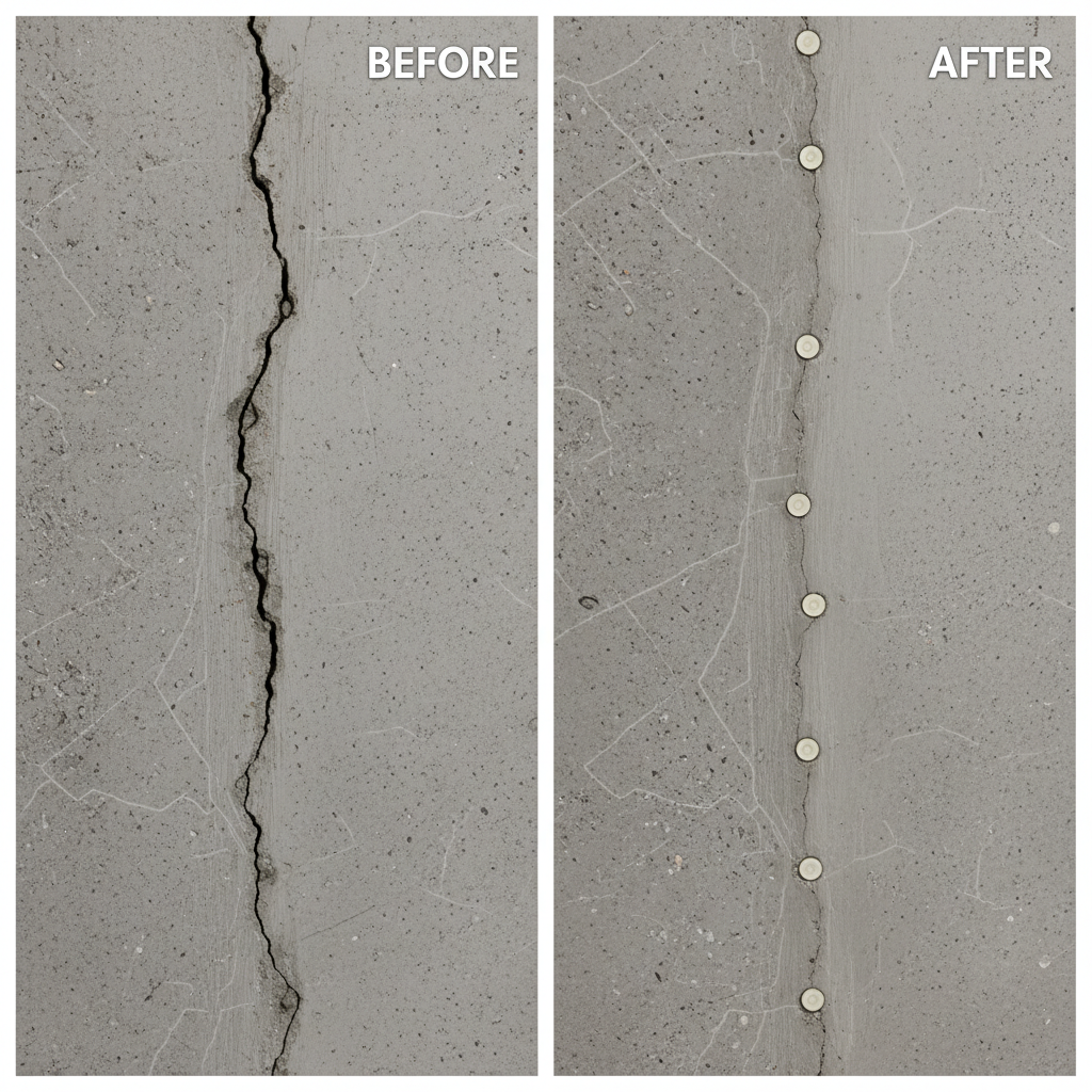 Comparison of foundation crack types requiring different repair approaches