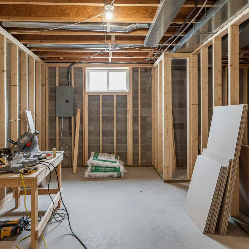 Cost breakdown chart for basement finishing in Ontario